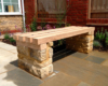 Landscaping Bespoke timber & stone bench